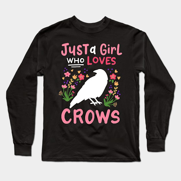 Crows Bird Crow Lover Long Sleeve T-Shirt by KAWAIITEE